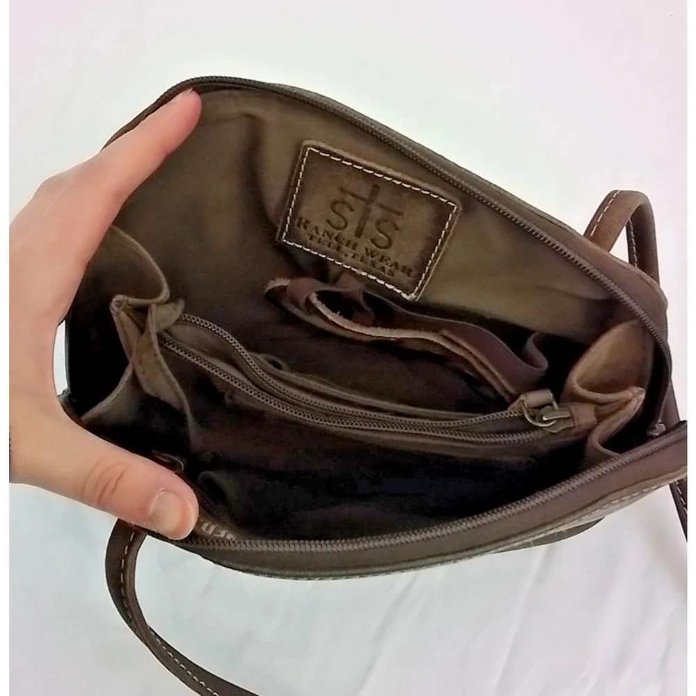 STS Ranchwear Brown Leather Crossbody Shoulder Bag